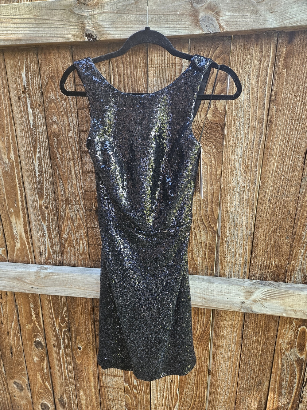 Black Sequin Mini Dress - Sleeveless Party Dress